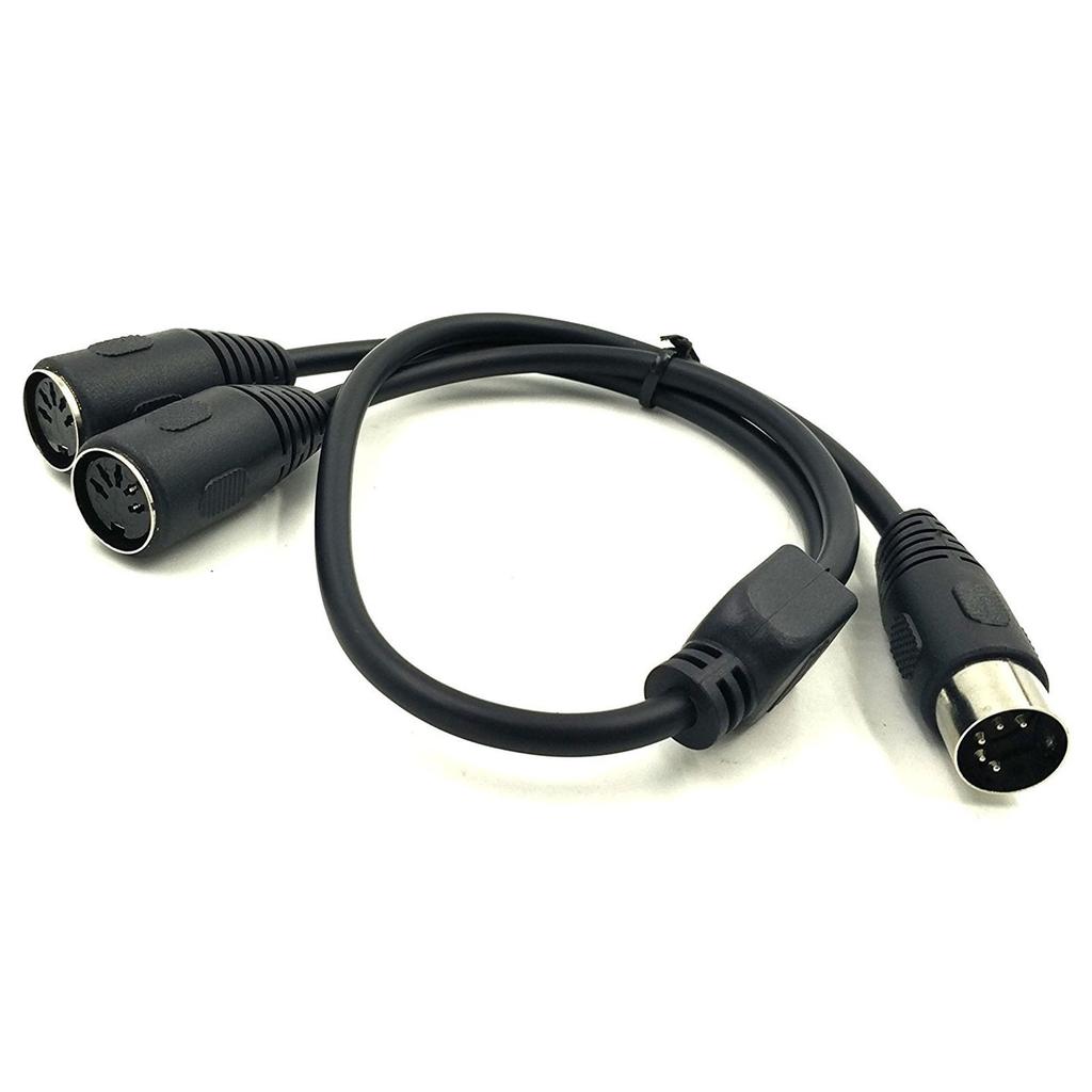 MIDI Sync Breakout Cable Male to Female DIN 5-Pin Splitter Y Adapter MIDI Cable