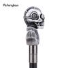 Silver Resin Skull Head Walking Cane Fashion Decorative Steel Stick Gentleman Elegant Cosplay Cane Knob Crosier 92cm