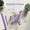 Model Shopping Cart Storage Hollow Toy Trolley Container Desktop Stationery Holder  Girls