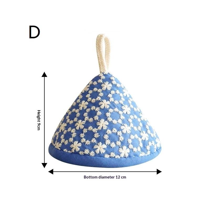 Mini Triangle Microwave Oven Glove High Temperature Resistant Thick Cotton Pot Cloth Cover for Baking Cooking Hot Pot Transfer