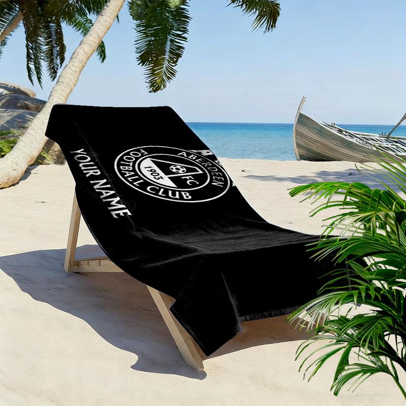Aberdeen Football Club Print Beach Towel, Large Soft Quick Dry Towel for Beach Camping Swimming