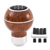 Silver ABS Shift Knob Stick Shifter with Adapter Universal Manual Transmission