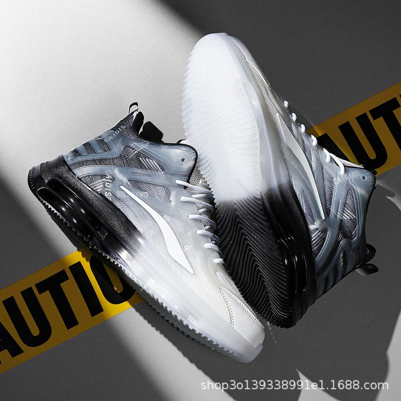 Runaway Shoes Students Winter High-top Velvet Sports Shoes Rotating Buckle Air Cushion Tide Shoes 45 Men's Shoes Fashion Casual Tide Shoes