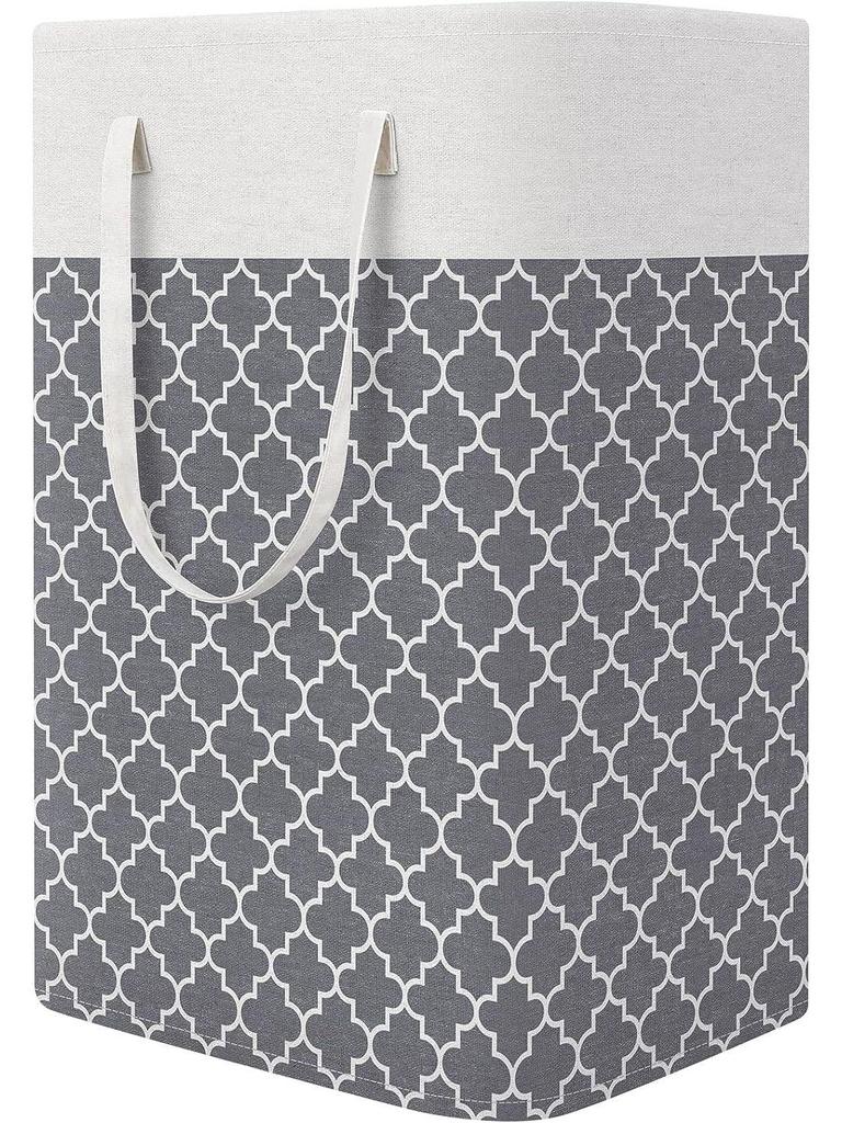 Foldable Striped Moisture-Proof Laundry and Toy Storage Basket