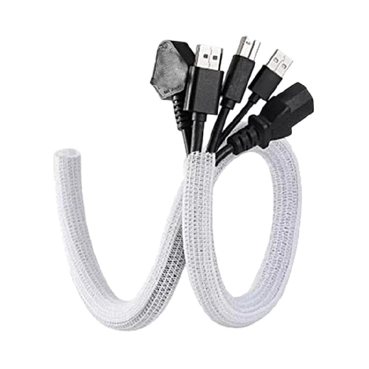 TangleFree Braided Cable Organizers Cable Sleeve For Desk TV Wire And Automotive Motorcycle Applications for Messy Cord