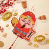 Festive God of Wealth Refrigerator Magnet Cute New Year Fridge Stickers  Spring Festival