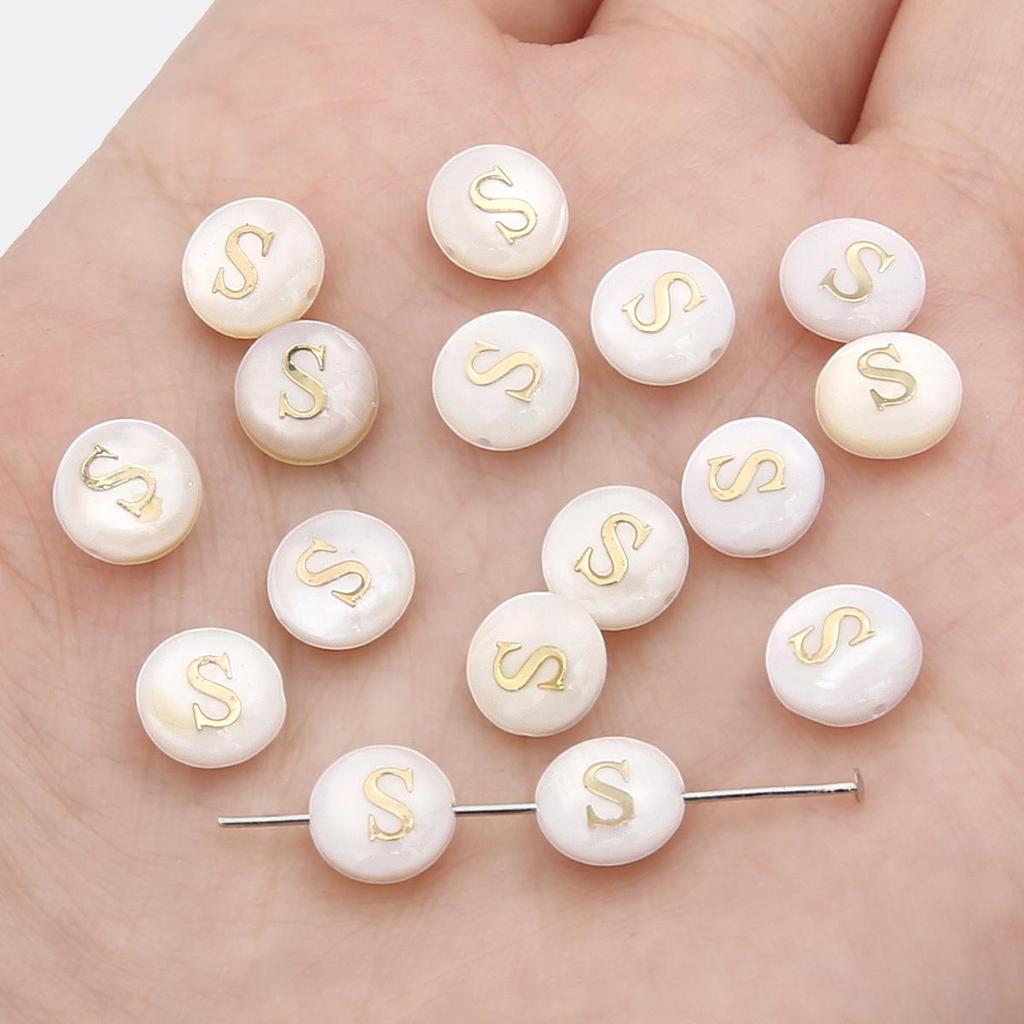 Gold Foil Seashell Beads: DIY Jewelry Making Materials for Bracelets, Necklaces, and Pendants