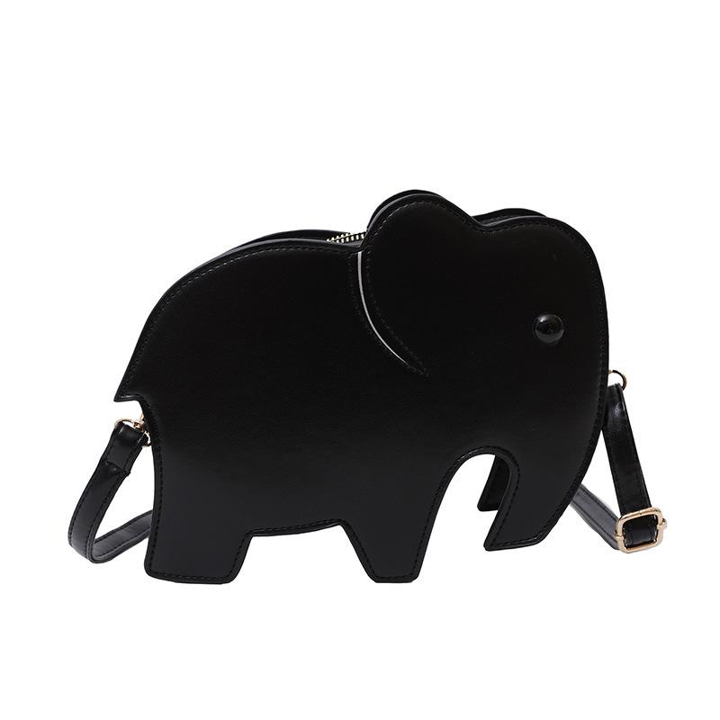 Elephant bag women shoulder bag cute animal crossbody bag women small flap чёрный