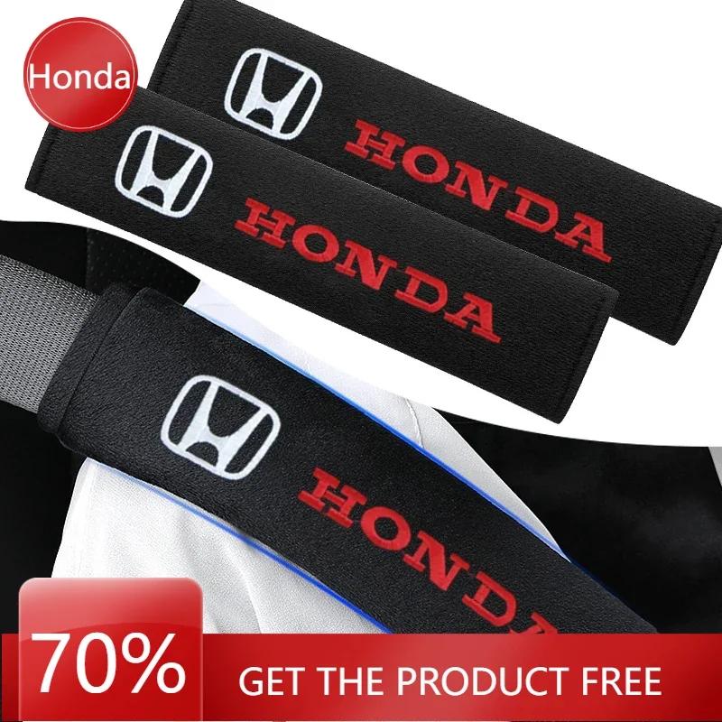 XR Car New Honda Car Shoulder Strap Pad Cover Car Belt Protector Seatbelt Cover For Honda Civic Mugen Accord Odyssey JAZZ CRV