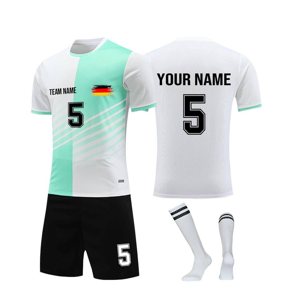 Personalised Shirts Kit Mens Girls With Name Number Custom Football Jerseys For Boys Training Suit