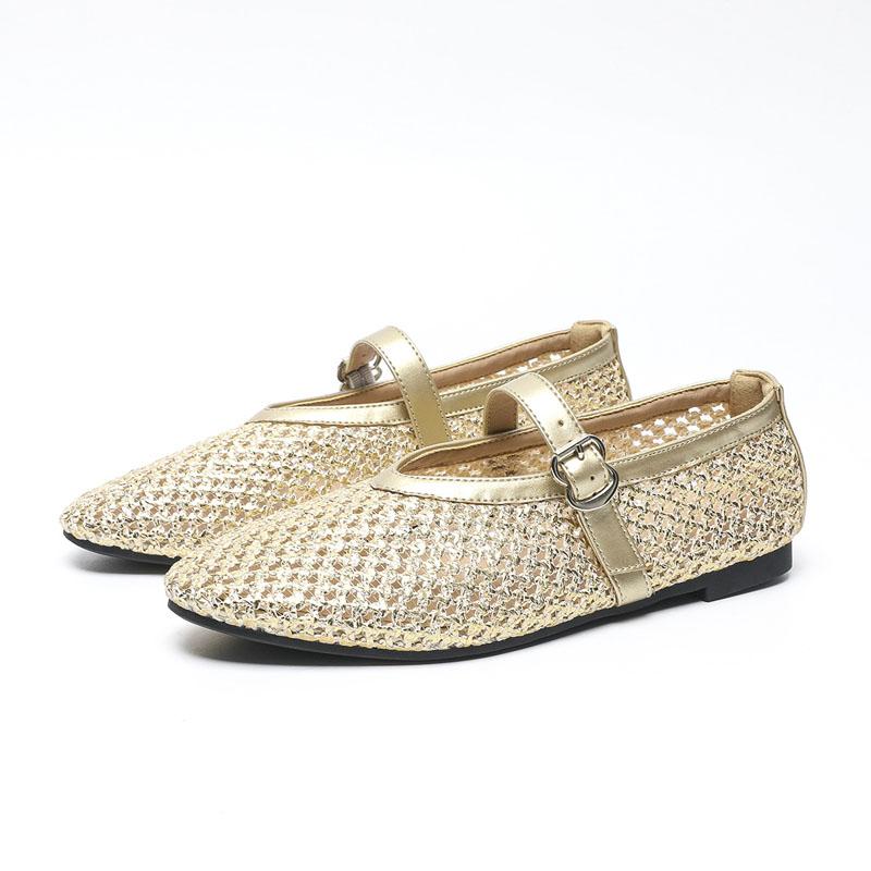 Fashion Summer Women Shoes Round Toe Flat Heel Mesh Sandals for Women Breathable Mary Janes Shoes zapatos de mujer WSH5326