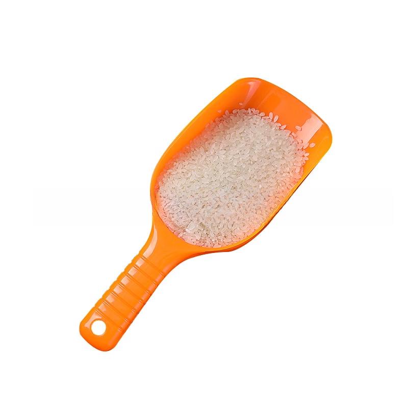 ZISIZ Thickened Plastic Kitchen Rice Scoop, Medium, Orange (Pack of 5)