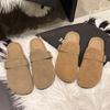 Fashion Autumn Women's Flat Cork Clogs Shoes Fashion Closed Toe Suede Platform Slippers for Women Outdoor Casual Slides Shoes Zapatos