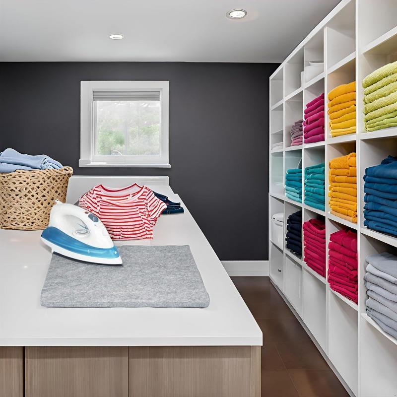 1 Stück Bügelmatte aus Wollfilz, chemische Reinigung Feuchtigkeitsaufnahme und Hochtemperatur-Bügeln Kleidung graue Wollfilzmatte