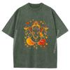 Hindu Ganesha Puja Elephant God India Meditation Yoga Murti Graphic T Shirts 100% Cotton Woman Cotton Comfort T Shirts For Men