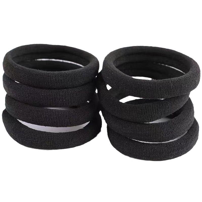 Black Seamless High Elastic Hair Tie Rubber Band