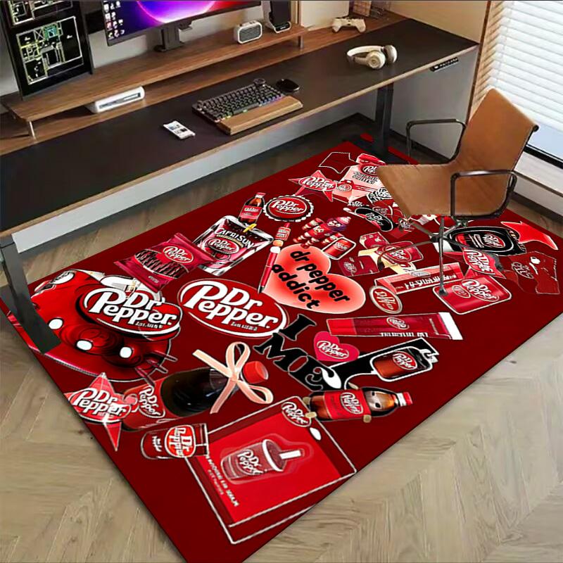Dr Pepper Obsession Carpet For Playroom Bedroom Living Room Sofa Home Decorkids Game Area Rug Nonslip Floor Mat