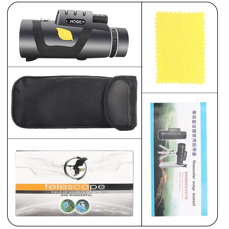 Telescop monocular portabil cu viziune nocturnă la distanță lungă 1200m/8000m pentru plimbare în aer liber