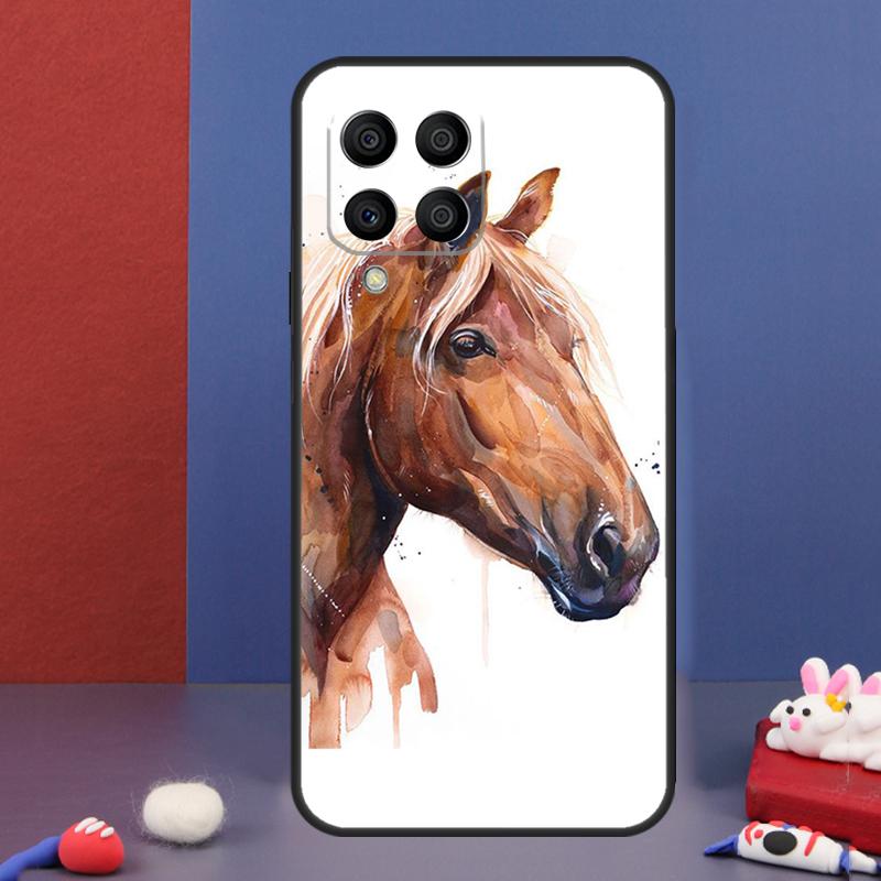 Bemalte Kunst-Hülle für Pferde für Samsung Galaxy M13 M53 M06 M16 M31 M11 M35 M55 M15 M56 M36 M12 M32 M52 M14 M34 M54