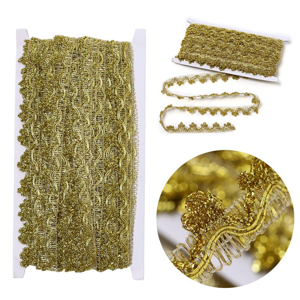 

Flower Lace Trim Scroll Trims Decorated 30 Yards Woven Gimp Bridal Jewelry