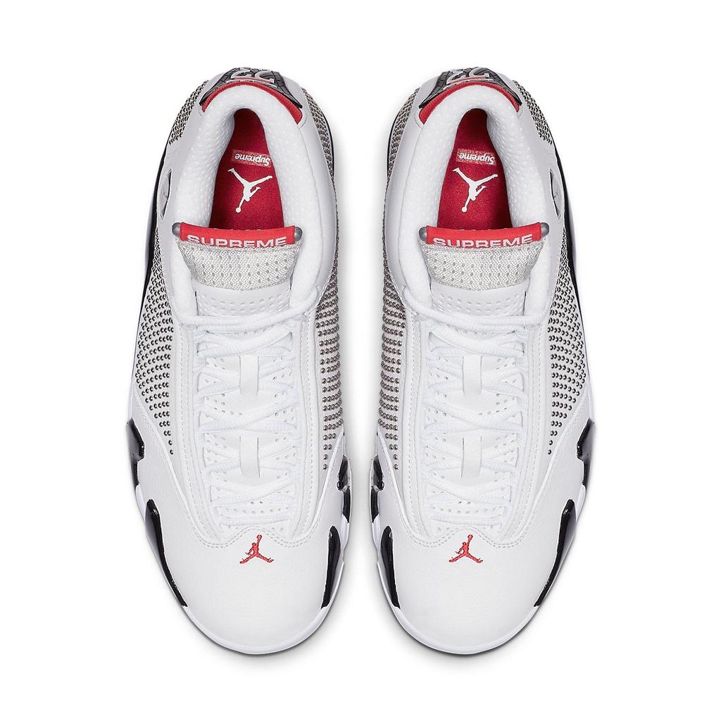 BV7630-106 Supreme Nike Air Jordan 14 Retro White University Red (Men's)