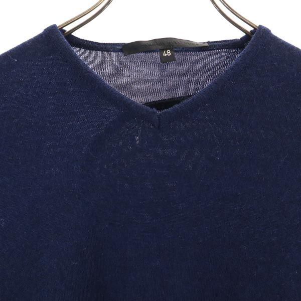 ALESSANDRO DELL ACQUA Long Sleeve Knit 48 Navy System Sweater Women Used