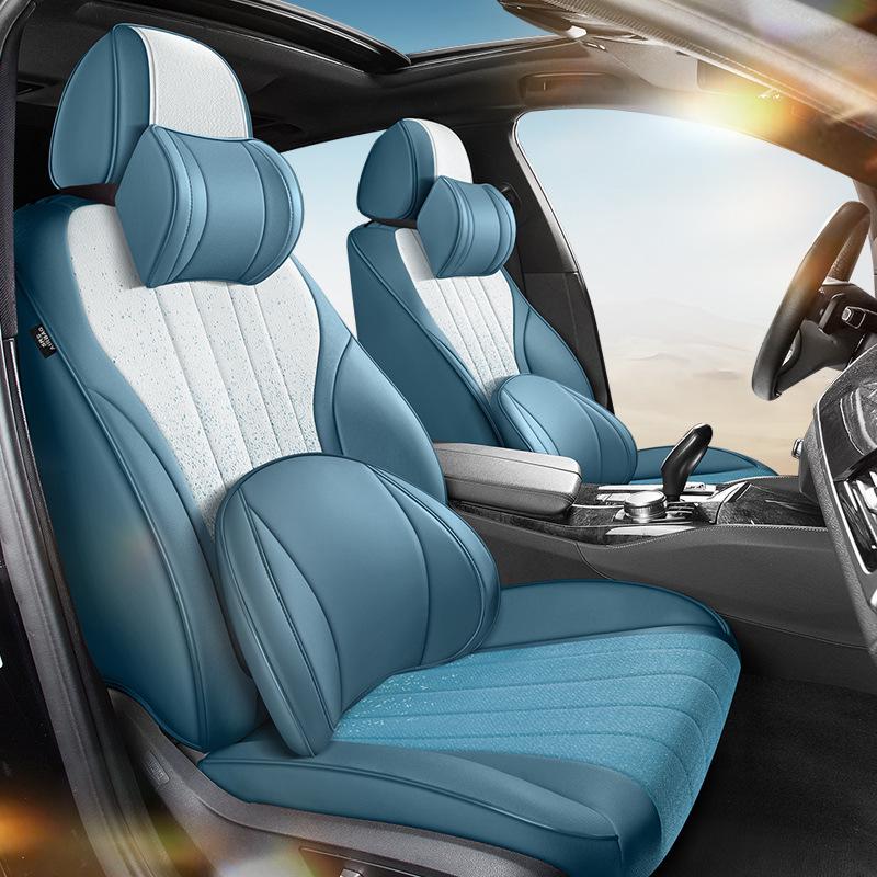 Universal Gradient Linen Car Seat Cushion for Five-Seater Models - Fashionable, Wear-Resistant Interior Fabric