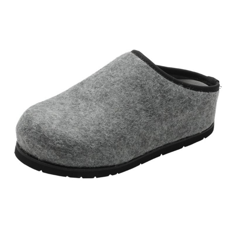 Fashion High Quality Wool Felt Platform Slippers Women Cozy Warm Home Cotton Slippers Luxury Designer Flat Casual Shoes Zapatos De Mujer 35 6598₽