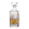 European Luxury Hand-Painted Gold Crystal Whiskey Decanter Set