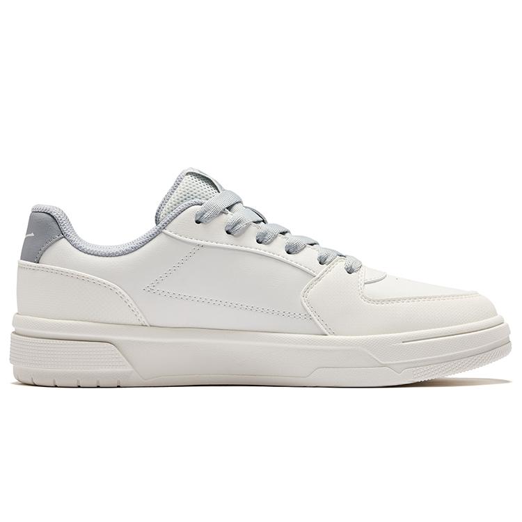 Erke Tianhe Trendy Versatile Wear-Resistant Non-Slip Low-Top Sneakers Men Sneakers Micro-Crystal-White Moonstone-Gray 51125101480-003
