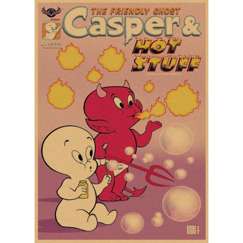 Whimsical Little Elves Cartoon Anime Retro Kraft Wall Poster with Free Shipping