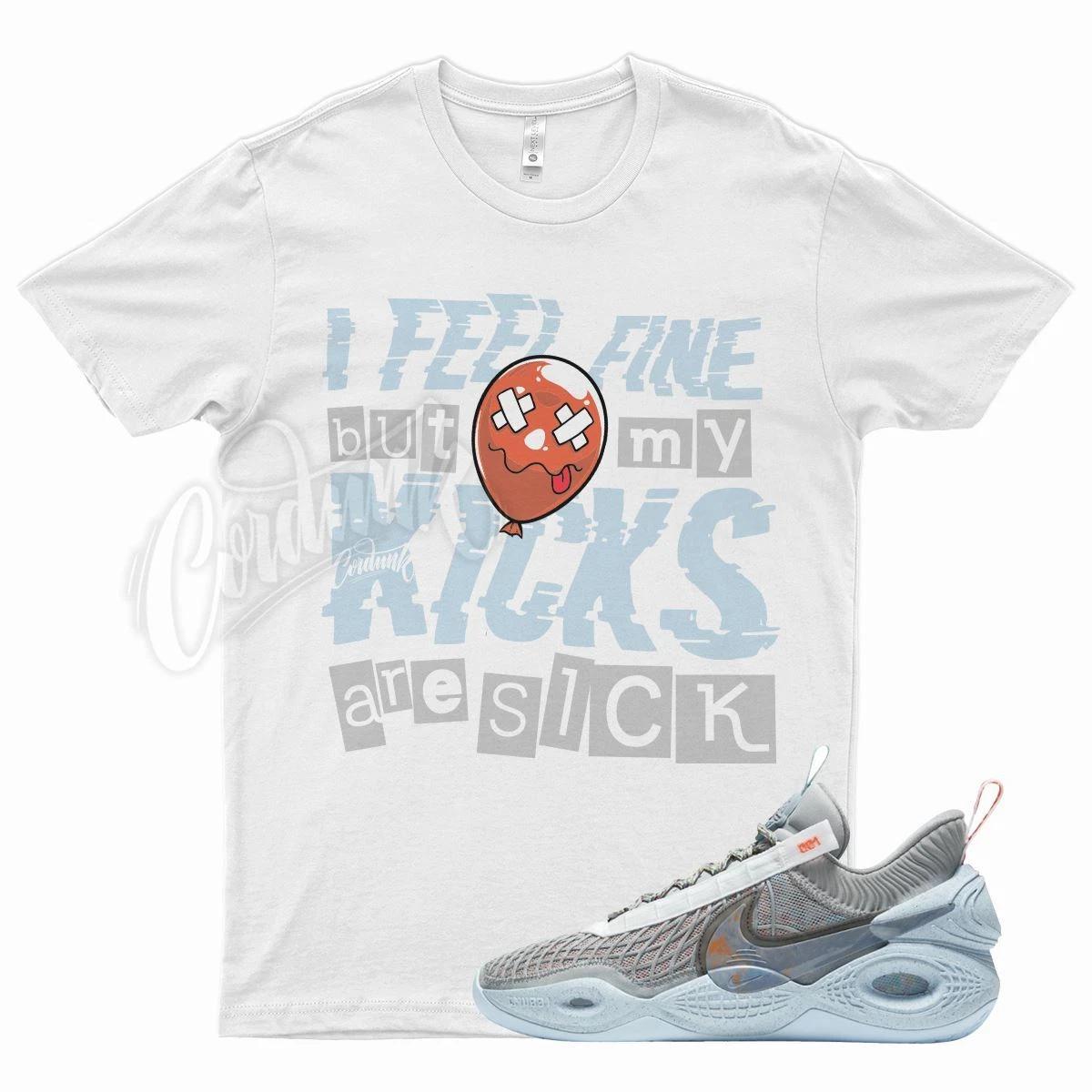 White SICK V2 T Shirt for N Cosmic Unity Space Hippie Particle Grey Blue Max 4XL