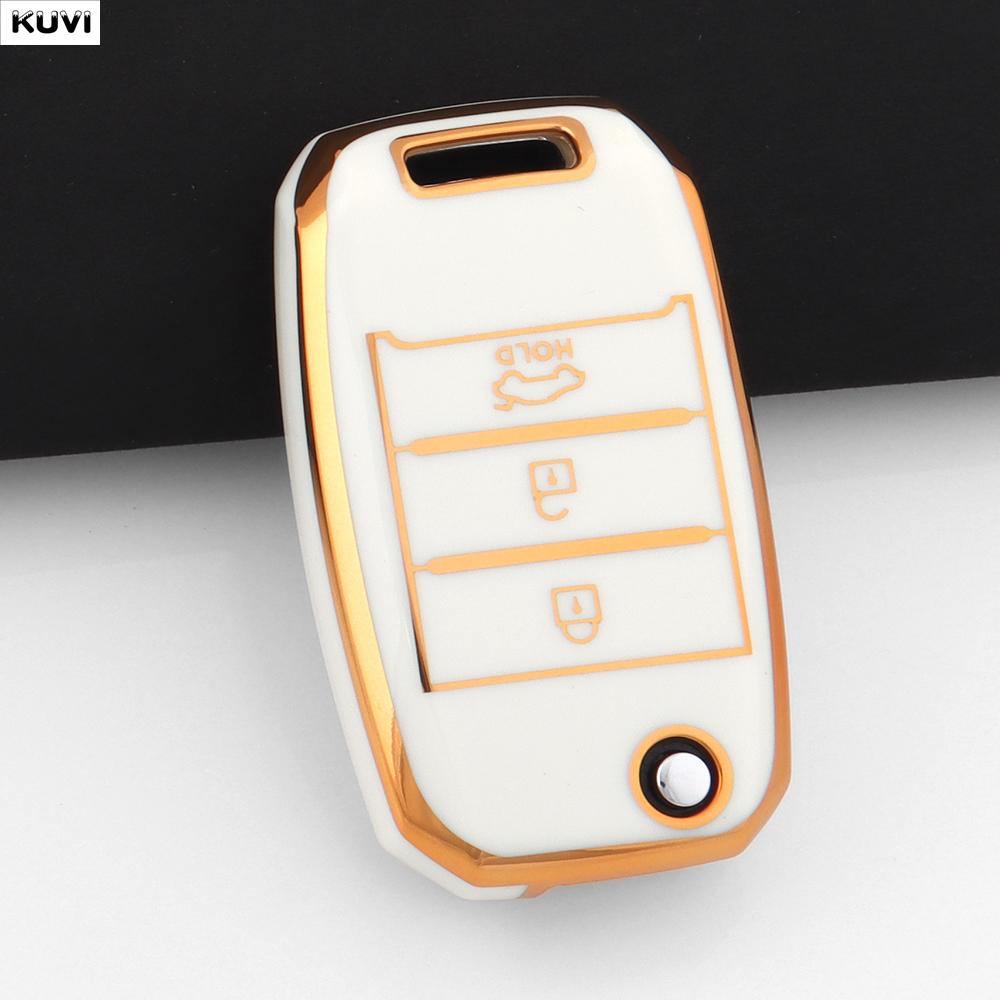 3 4 Buttons Tpu Car Flip Key Case Cover Shell For Kia Rio 3 Ceed Cerato K2 K3 K4 Sportage Picanto Optima Sorento Forte Stinger