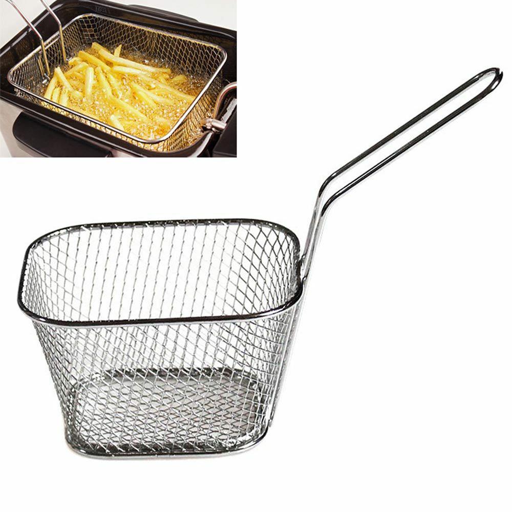 Frying Net Square Basket Strainer French Fries Deep Fryer Kitchen Fried Food