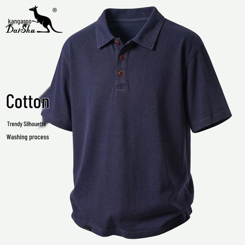 DAISHU Men s Loose-Fit Polo Short Sleeve T-Shirt XL