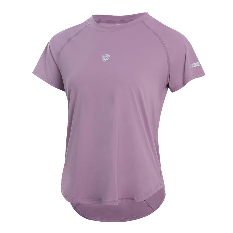Damen Schnelltrocknendes Reflektierendes Mesh-Top - Atmungsaktives Rundhals Kurzarm für Laufen & Aerobic