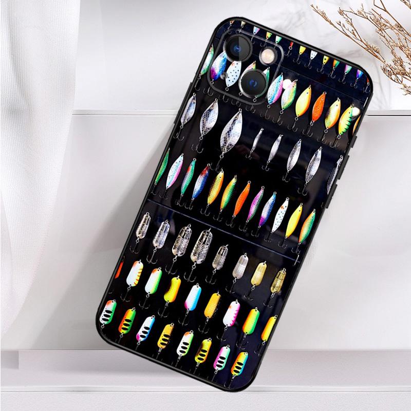 Fishing Tackle Shockproof Case For iPhone 17 15 16 Pro Max 11 14 Plus 12 13 Mini 16e 17 Air Phone Cover