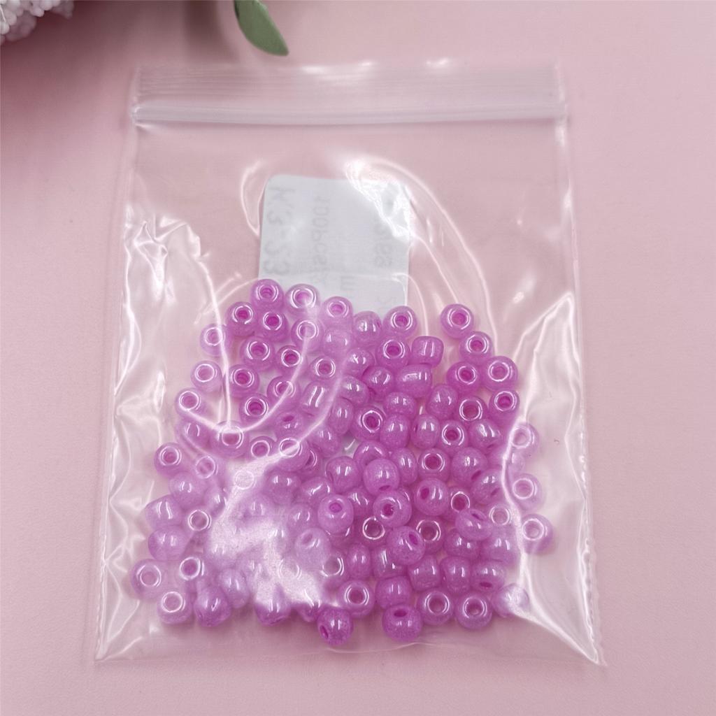 4mm 100Pcs For Jewelry Making Czech Glass Handmade Candy Cream Color Seed Beads Crafted Making DIY Bracelet Necklace Handmade Material