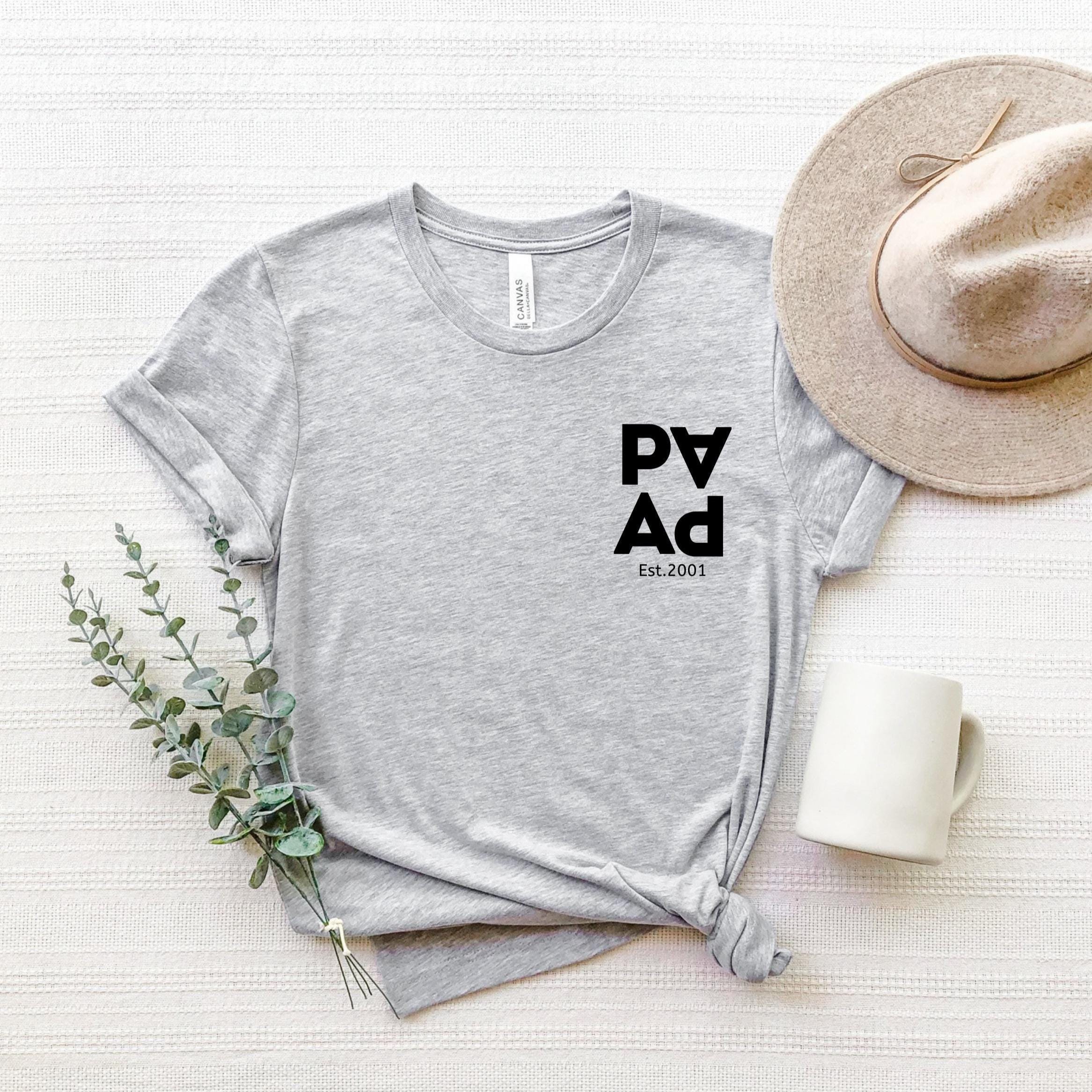 Personalized Papa Shirts Dad Women Men T-Shirt Cotton Unisex Tees S серый