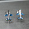 Ebay rose gold opal airplane stud earrings femininity simple and versatile ins ear jewelry