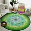 Green/Purple Flower of Life Carpet Circular Non-slip Yoga Mat Meditation  Reiki Healing Witchcraft Supplies Home Decor