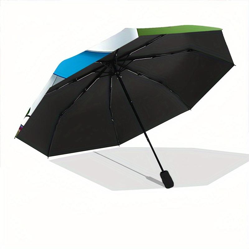 1pc Alice in Wonderland Pattern Umbrella, Fashionable, Personalized, High-Value Folding Umbrella, a Must-Have for Summer, 8-Rib Durable Iron