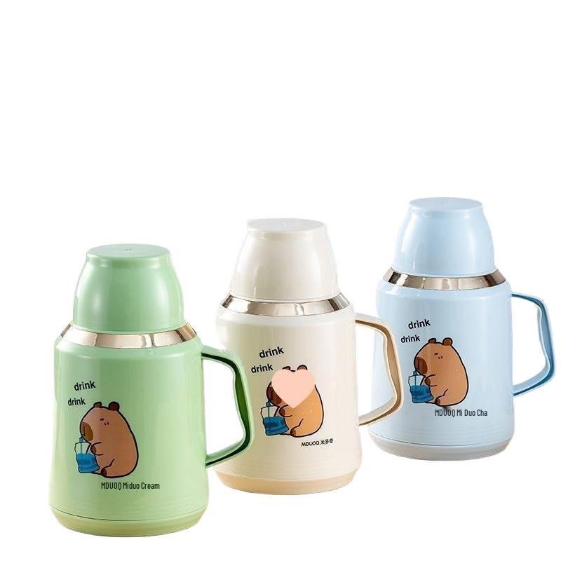 Capybara Thermal Hot Water Bottle: Insulated, Cool-Keeping & Heat-Preserving Large Thermos.