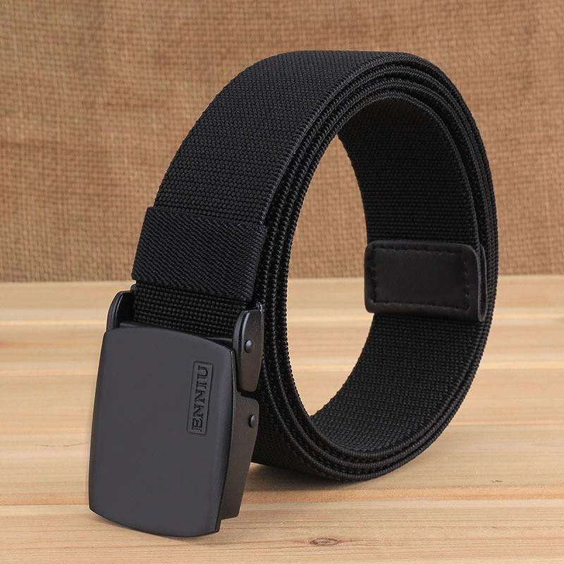 TUSHI Alloy Buckle Elastic Canvas Pants Belt Youth Nylon