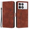 For Xiaomi Redmi K70E 5G/Poco X6 Pro 5G Wallet Cover Magnetic Skin-touch PU Leather+TPU Phone Case
