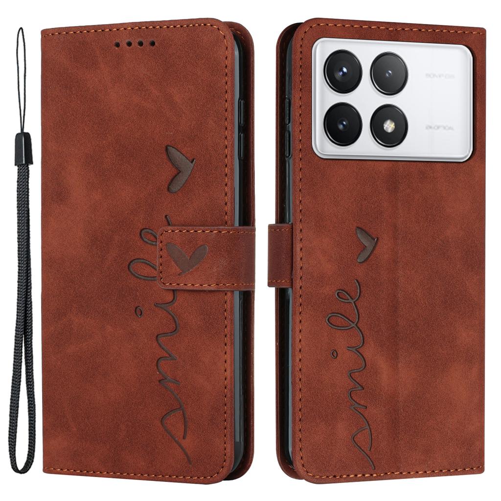 For Xiaomi Redmi K70E 5G/Poco X6 Pro 5G Wallet Cover Magnetic Skin-touch PU Leather+TPU Phone Case