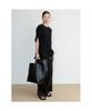THE APERTURE Straight Satin Pants Black (Ta6721A025)
