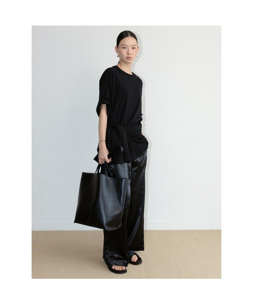 THE APERTURE Straight Satin Pants Black (Ta6721A025)