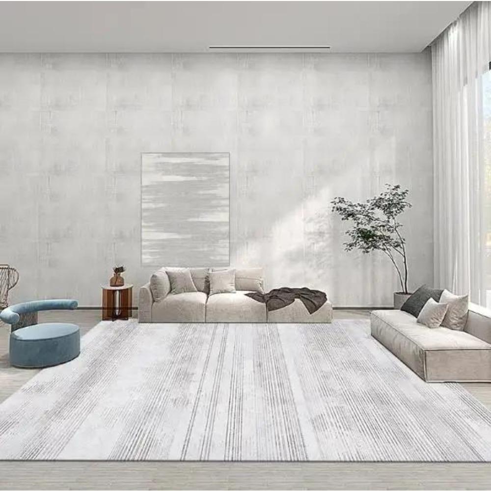 Modern Simple Living Room Decoration Carpet Large Area Soft Lounge Rug Gray Nordic Rugs for Bedroom Washable Anti-slip Floor Mat
