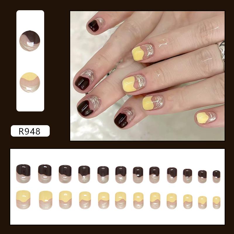 

Сырное перетекающее сердце линия короткий квадратный универсальный девушка модный и милый съемная носимая броня 24 штуки